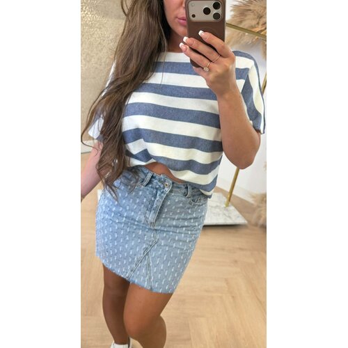 NOVY STRIPE TOP BLUE