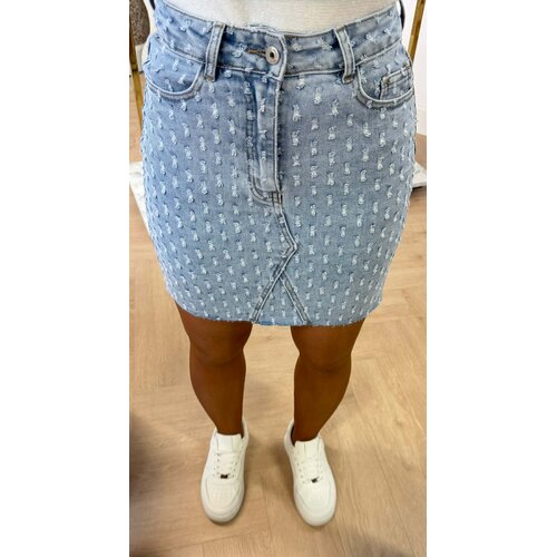 DENIM SKIRT 636-2 BLUE