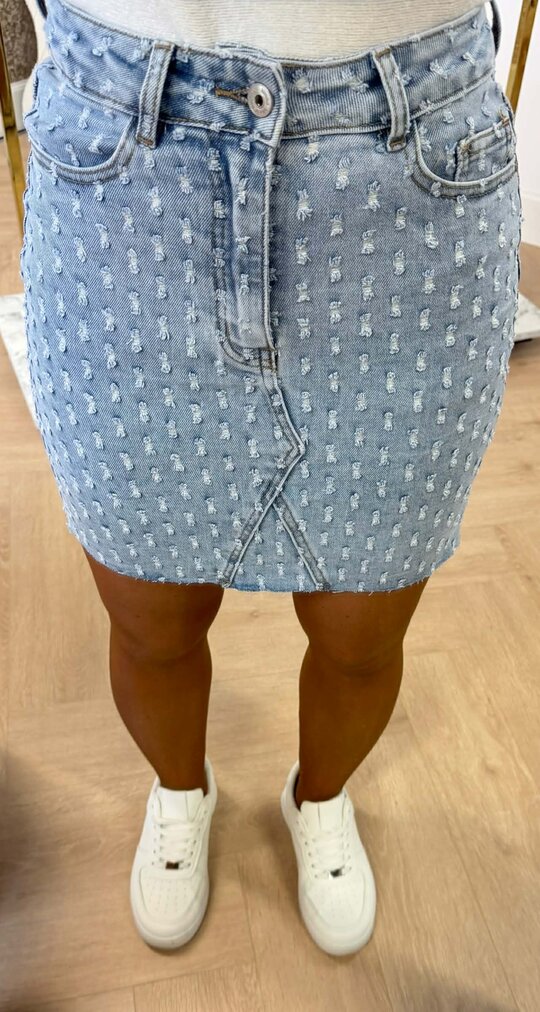 DENIM SKIRT 636-2 BLUE