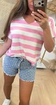 NOVY STRIPE TOP PINK