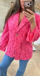 VAJEN LACE BLAZER FUCHSIA