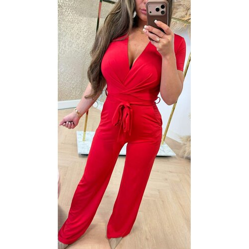 BY SWAN TRAVEL BASIC JUMPSUIT 7721 RED