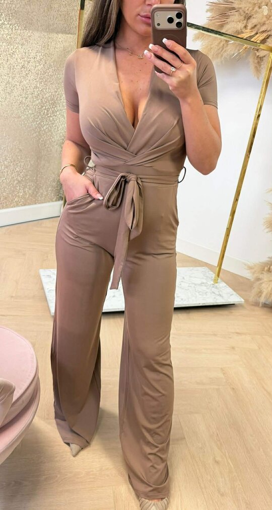 BY SWAN TRAVEL BASIC JUMPSUIT 7721 LIGHTBROWN BY SWAN TRAVEL BASIC JUMPSUIT 7721 LIGHTBROWN
