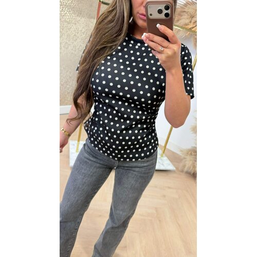 KELLY DOT TOP BLACK
