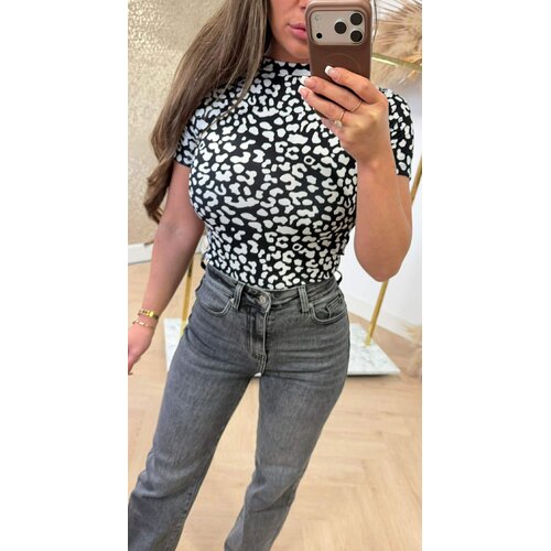 MIA LEOPARD TEE BLACK