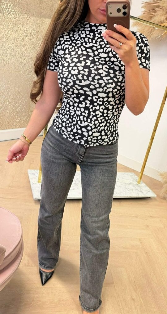 MIA LEOPARD TEE BLACK MIA LEOPARD TEE BLACK