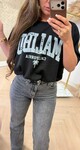 MALIBU CROPPED TEE BLACK