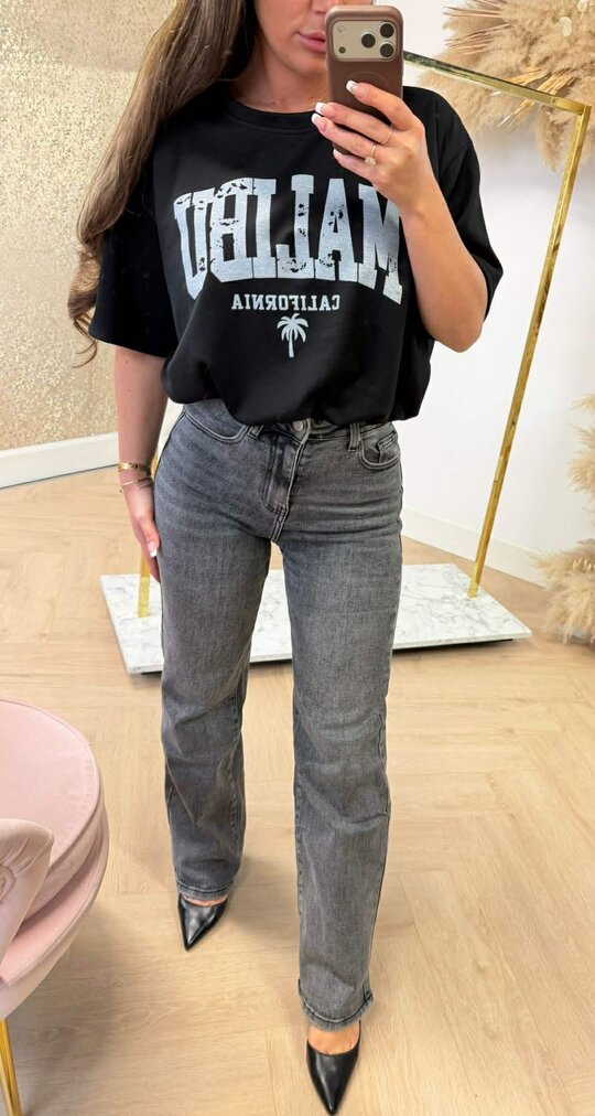 MALIBU CROPPED TEE BLACK