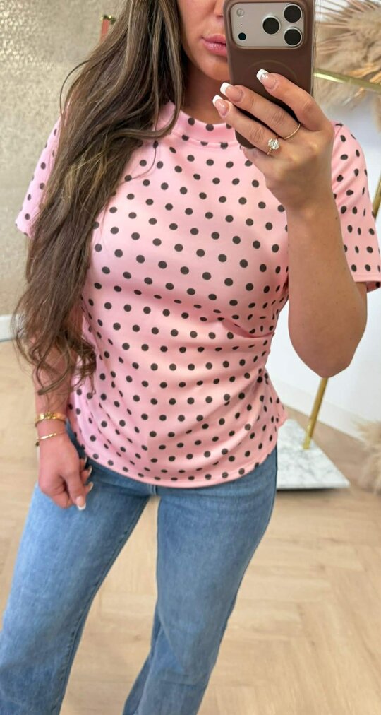 KELLY DOT TOP PINK KELLY DOT TOP PINK