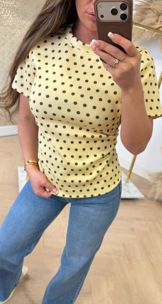 KELLY DOT TOP YELLOW