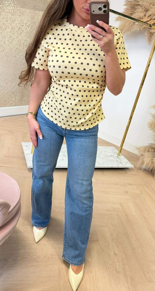KELLY DOT TOP YELLOW