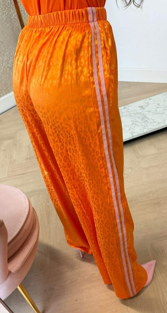 SHINE LEOPARD PANTS ORANGE