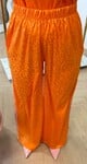 SHINE LEOPARD PANTS ORANGE
