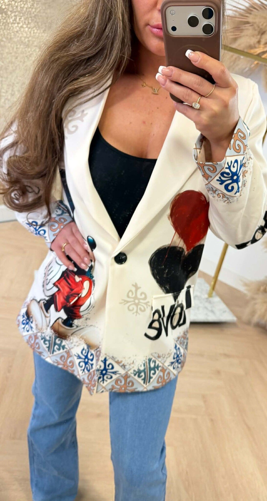 LOVELY MICKEY BLAZER CREME