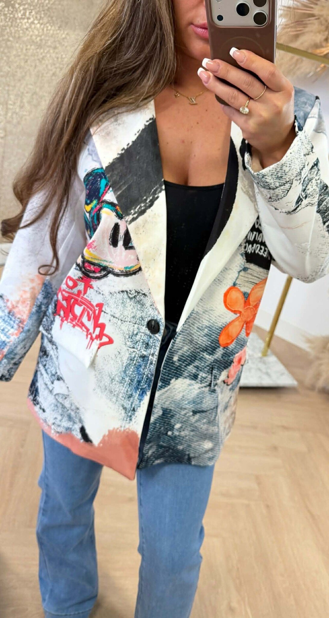 PAINTING MICKEY BLAZER BLUE