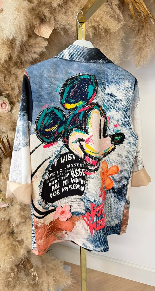 PAINTING MICKEY BLAZER BLUE