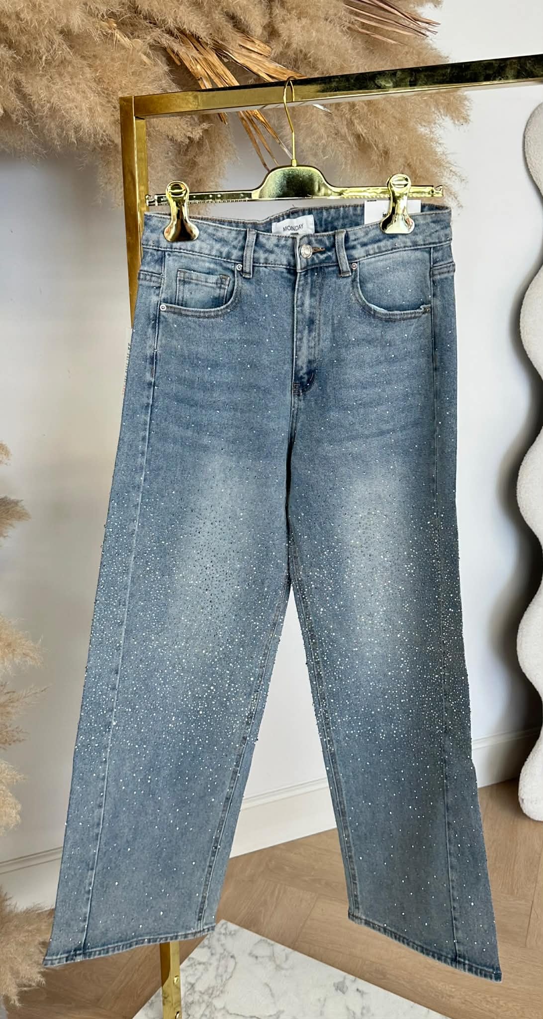 SHIMMER WIDE LEG JEANS T66