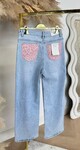 SUPER STRETCH WIDE LEG LEO GLITTER POCKET JEANS 1578-1 PINK