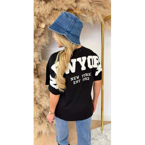 NEW YORK TEDDY TEKST T-SHIRT 7191 BLACK