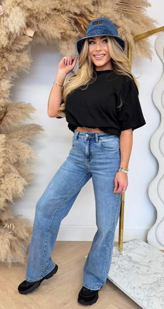 NEW YORK TEDDY TEKST T-SHIRT 7191 BLACK