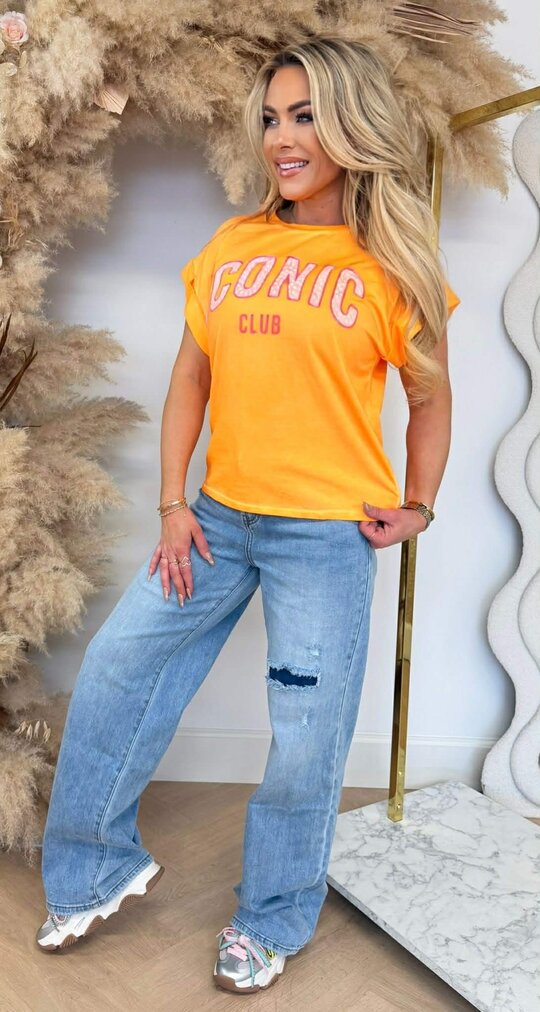 ICONIC DOTS T-SHIRT 690010-162 ORANGE