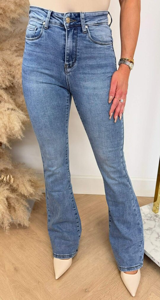 PUSH UP FLARED JEANS 5373-2 DENIMBLUE PUSH UP FLARED JEANS 5373-2 DENIMBLUE