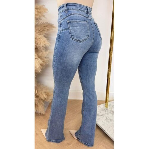 PUSH UP FLARED JEANS 5357-2 DENIMBLUE