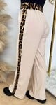 LEOPARD STRIPE PANTS 1436 BEIGE