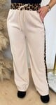 LEOPARD STRIPE PANTS 1436 BEIGE