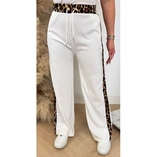 LEOPARD STRIPE PANTS 1436 OFFWHITE
