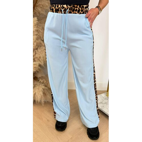 LEOPARD STRIPE PANTS 1436 BLUE