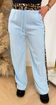 LEOPARD STRIPE PANTS 1436 BLUE
