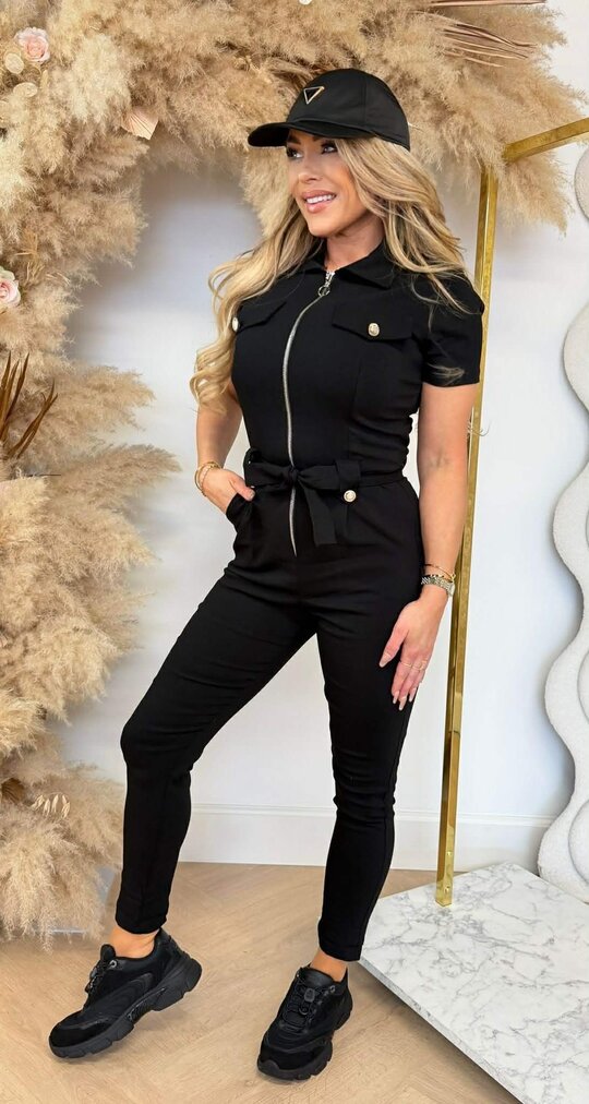 SHANNA BASIC JUMPSUIT BLACK