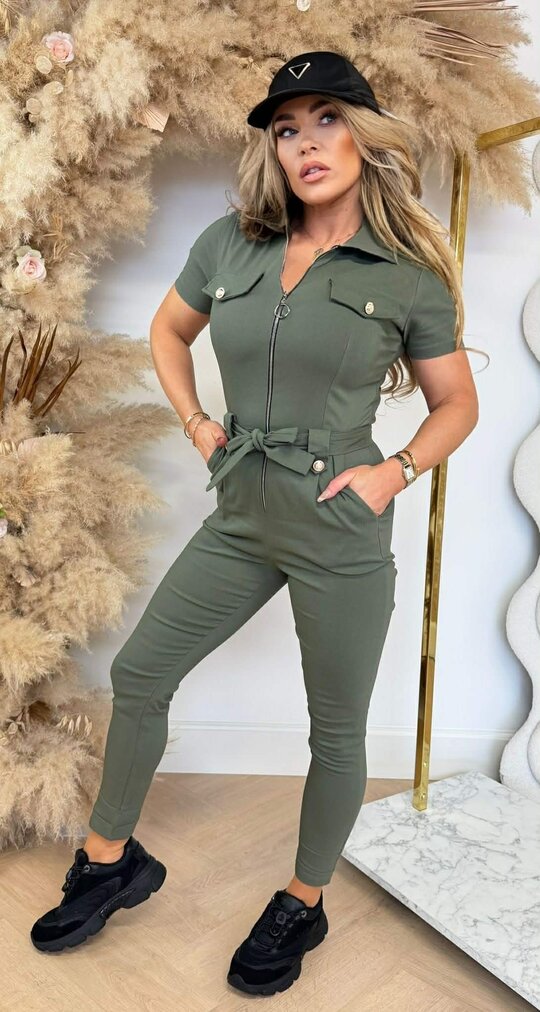 SHANNA BASIC JUMPSUIT ARMYGREEN