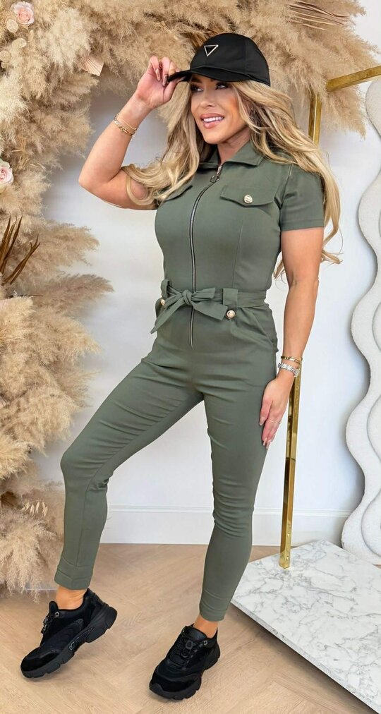 SHANNA BASIC JUMPSUIT ARMYGREEN