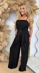 BELT STRAPLESS JUMPSUIT BLACK
