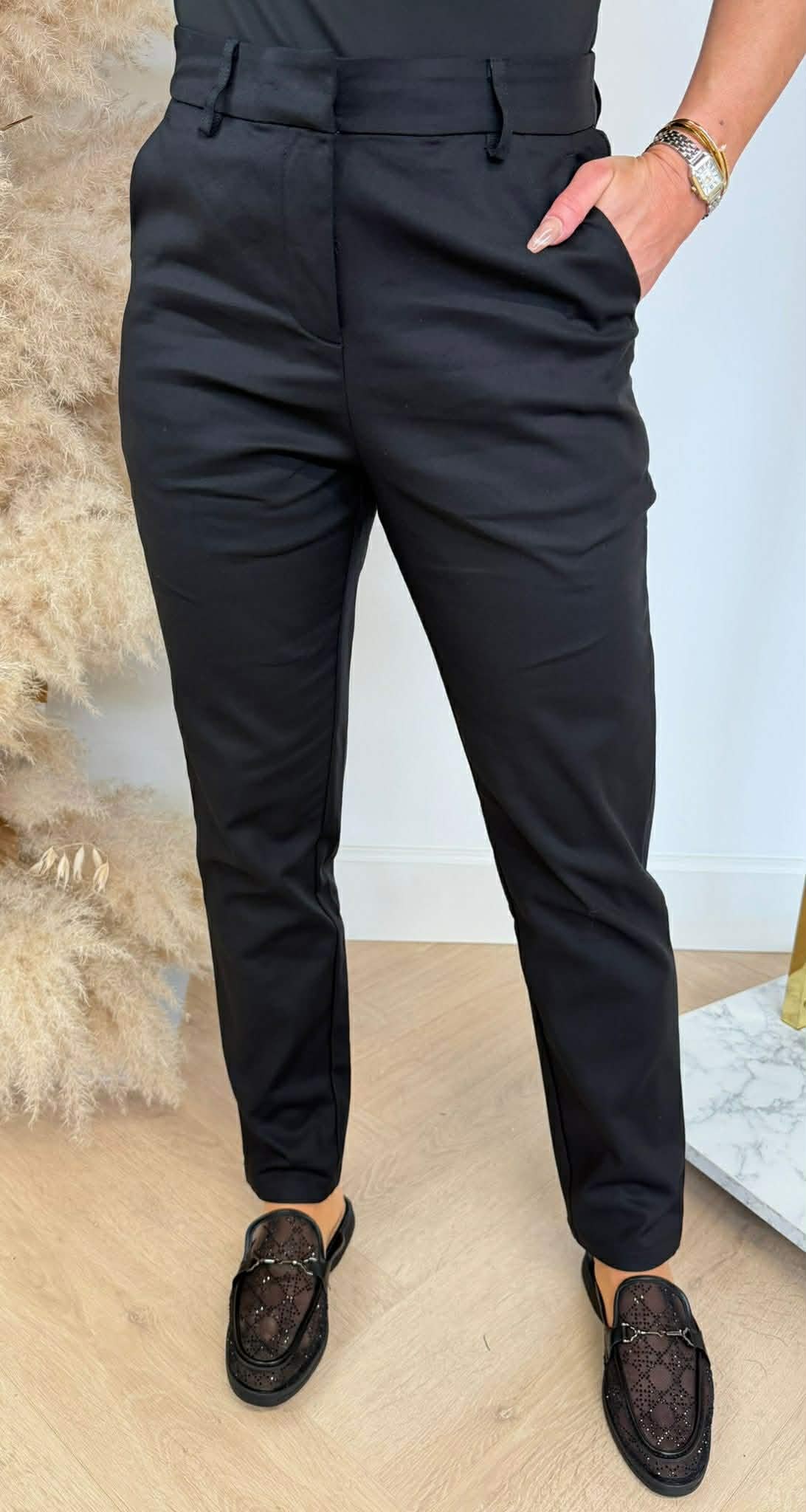 BASIC STRETCH PANTALON 2733 BLACK