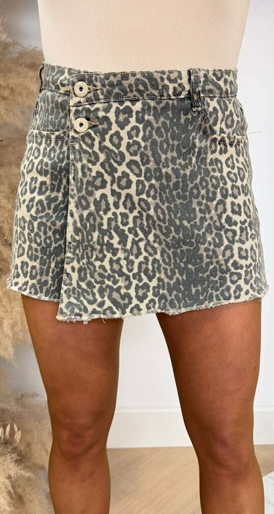MUSTHAVE LEOPARD SKORT S8724-6 BEIGE MUSTHAVE LEOPARD SKORT S8724-6 BEIGE