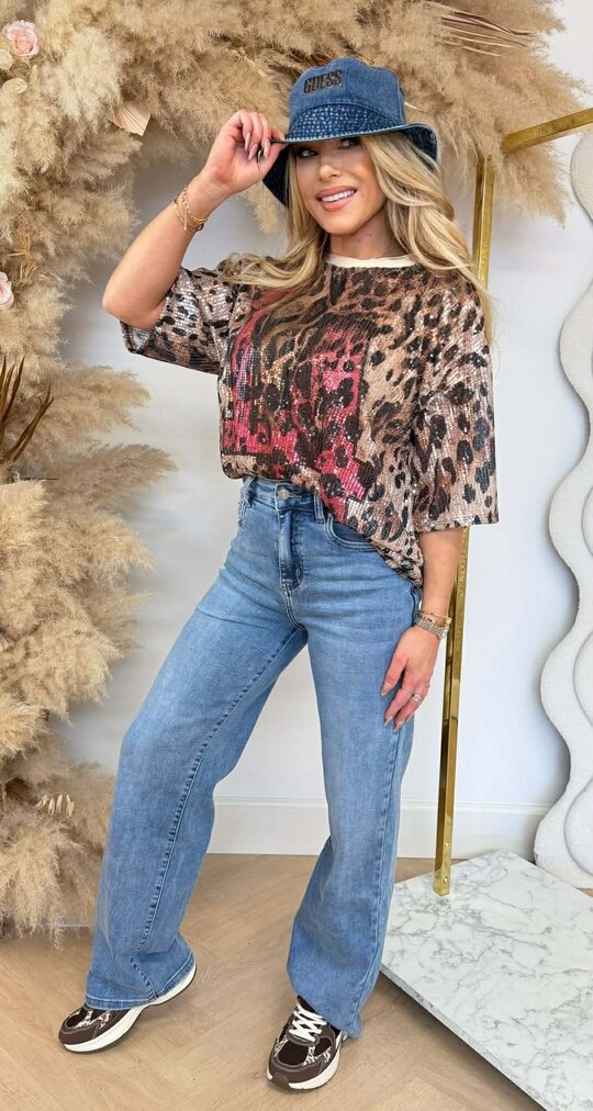 LEO SEQUIN LA SHIRTS PINK