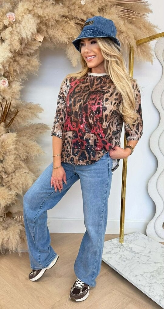 LEO SEQUIN LA SHIRTS PINK