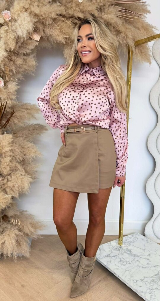 MARLYNN SATIN BLOUSE PINK