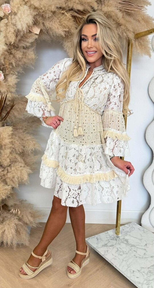 BOHO CHIQUE DRESS 6374 OFFWHITE