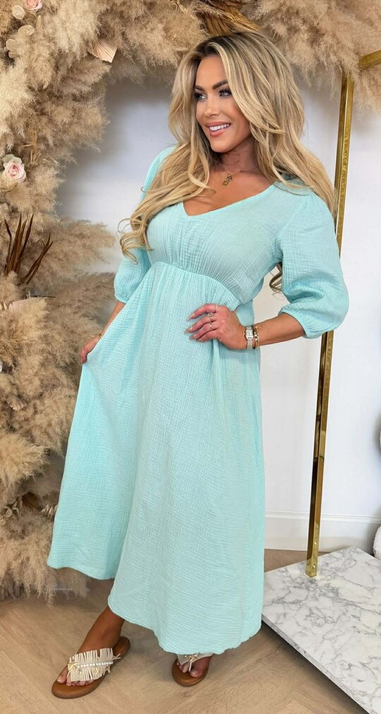 PROMISE COTTON MAXI DRESS MINT