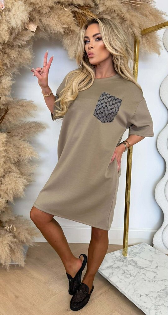 LIVV INSPIRED DRESS TAUPE