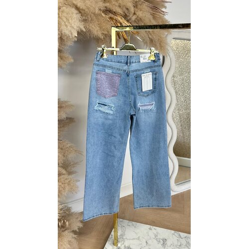 BESTSELLER SPARKLE PINK POCKET JEANS 1558 DENIMBLUE