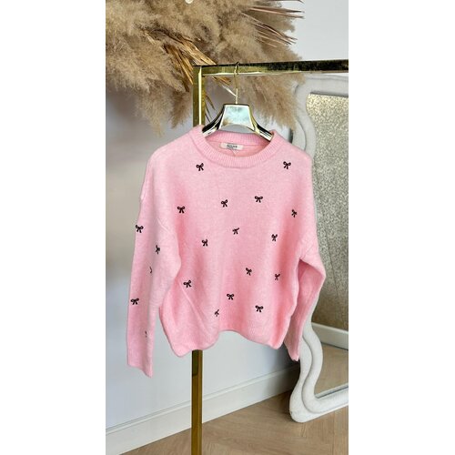 ALL OVER BOW CUTE SWEAT 737 BABYPINK