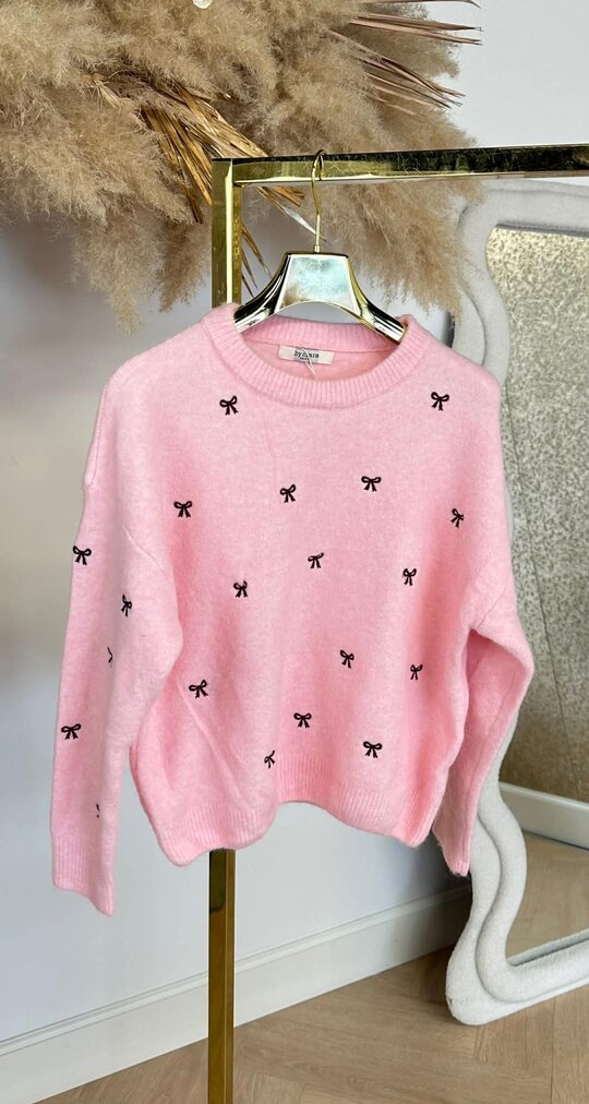 ALL OVER BOW CUTE SWEAT 737 BABYPINK