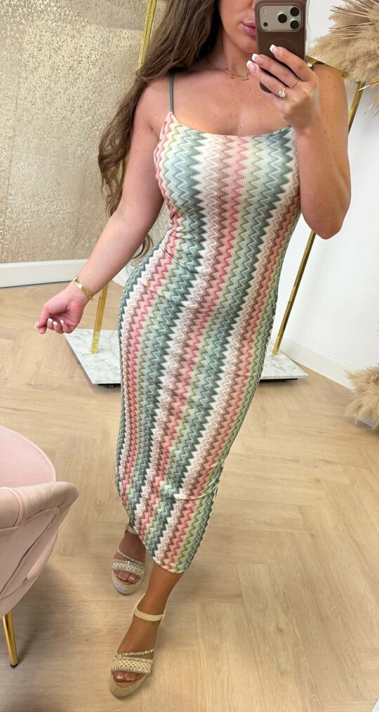 SUMMER ZIGZAG DRESS GREEN