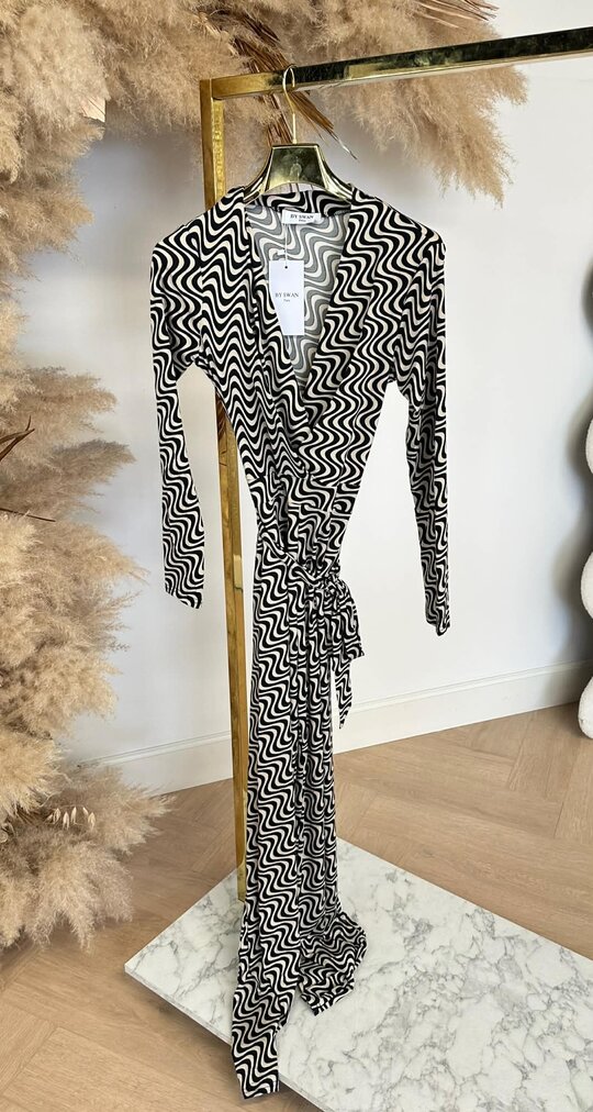 SWIRL TRAVEL JUMPSUIT 8805 BEIGE