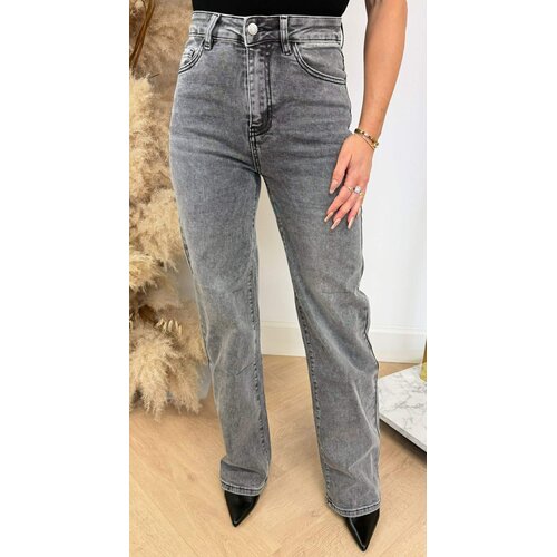 SUPER STRETCH WIDE LEG JEANS H896-5 GREY